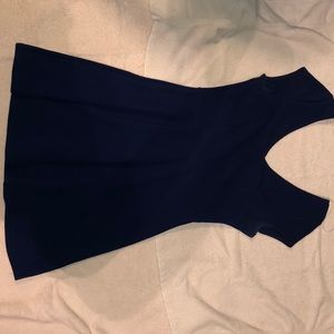 Charlotte Russe open back midi navy dress